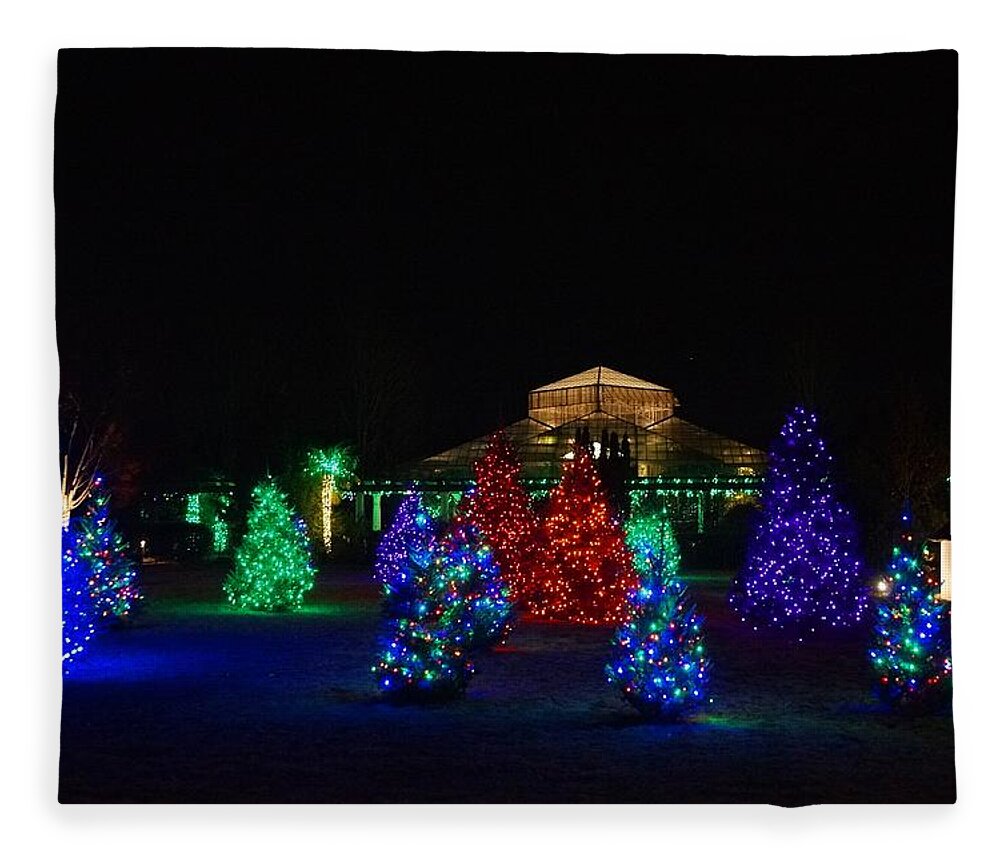  Fleece Blanket featuring the photograph Christmas Garden 7 by Rodney Lee Williams