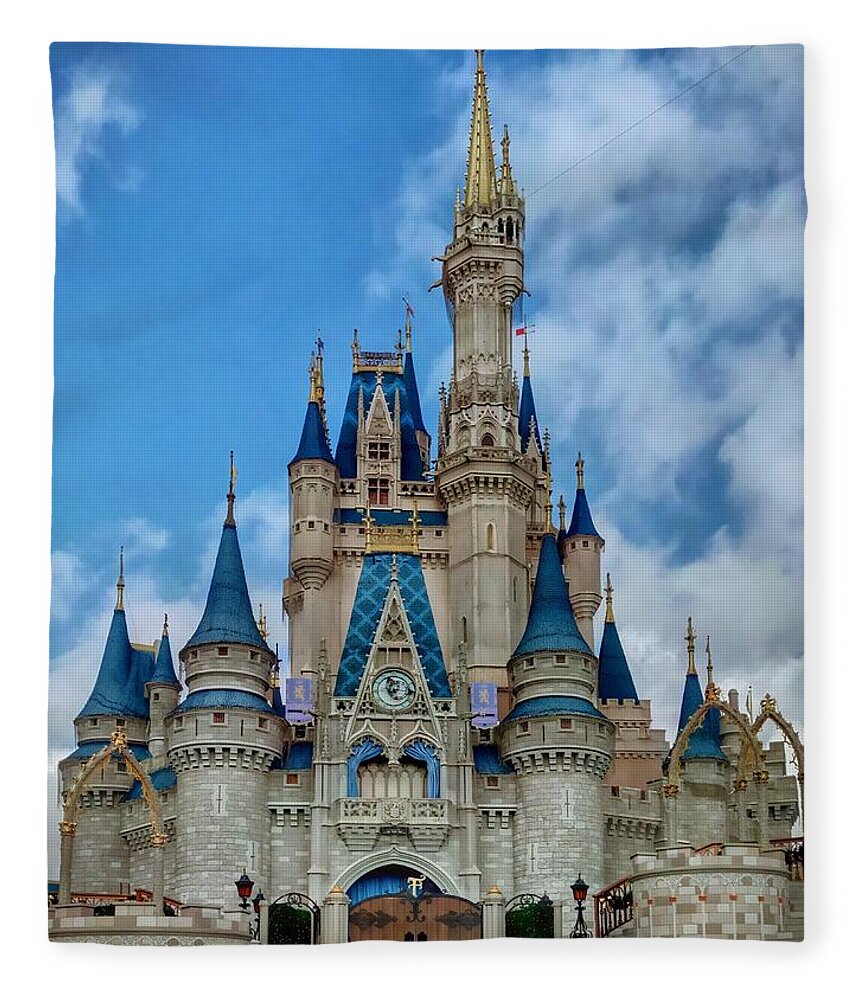 Castle Fleece Blanket featuring the photograph Cinderella Castle by Chris Montcalmo