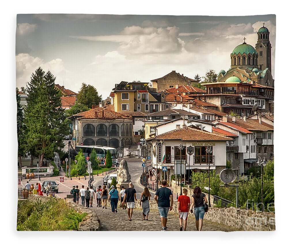 City Fleece Blanket featuring the photograph City - Veliko Tarnovo Bulgaria Europe by Daliana Pacuraru