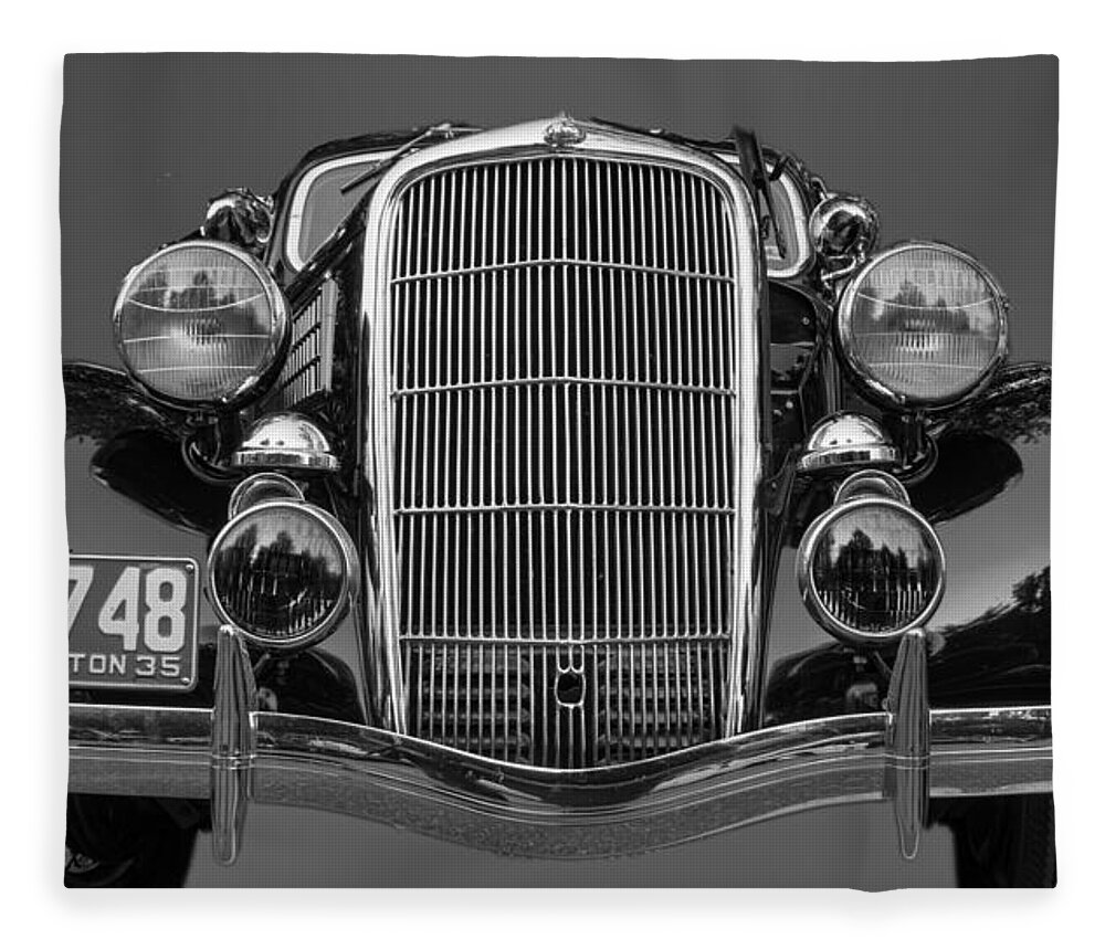 Classic Car Fleece Blanket featuring the digital art Classic car 2 by Cathy Anderson
