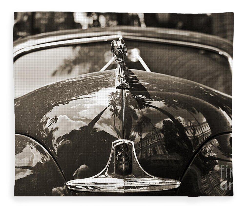 Dodge Fleece Blanket featuring the photograph Classic Car Detail - Dodge 1948 by Carlos Alkmin