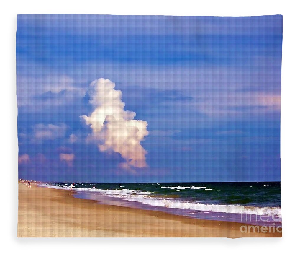 Clouds Fleece Blanket featuring the photograph Cloud Approaching by Roberta Byram