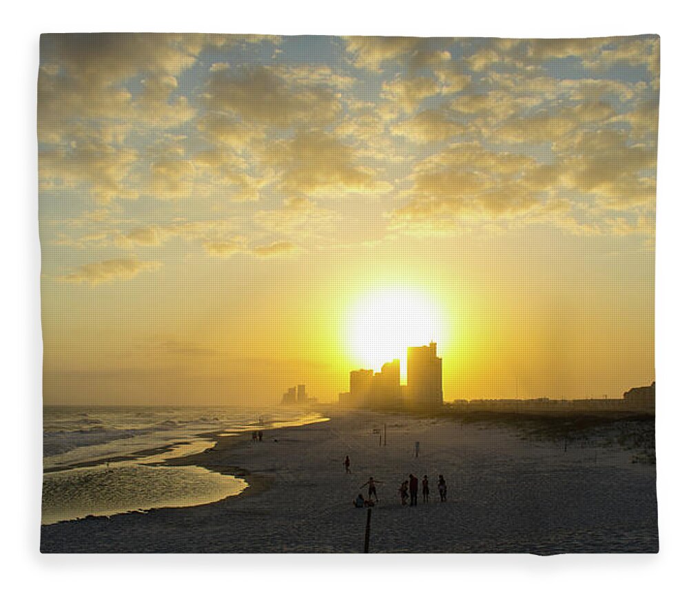 Alabama Fleece Blanket featuring the photograph Clouds at Orange Beach - Gulf Shores by James-Allen