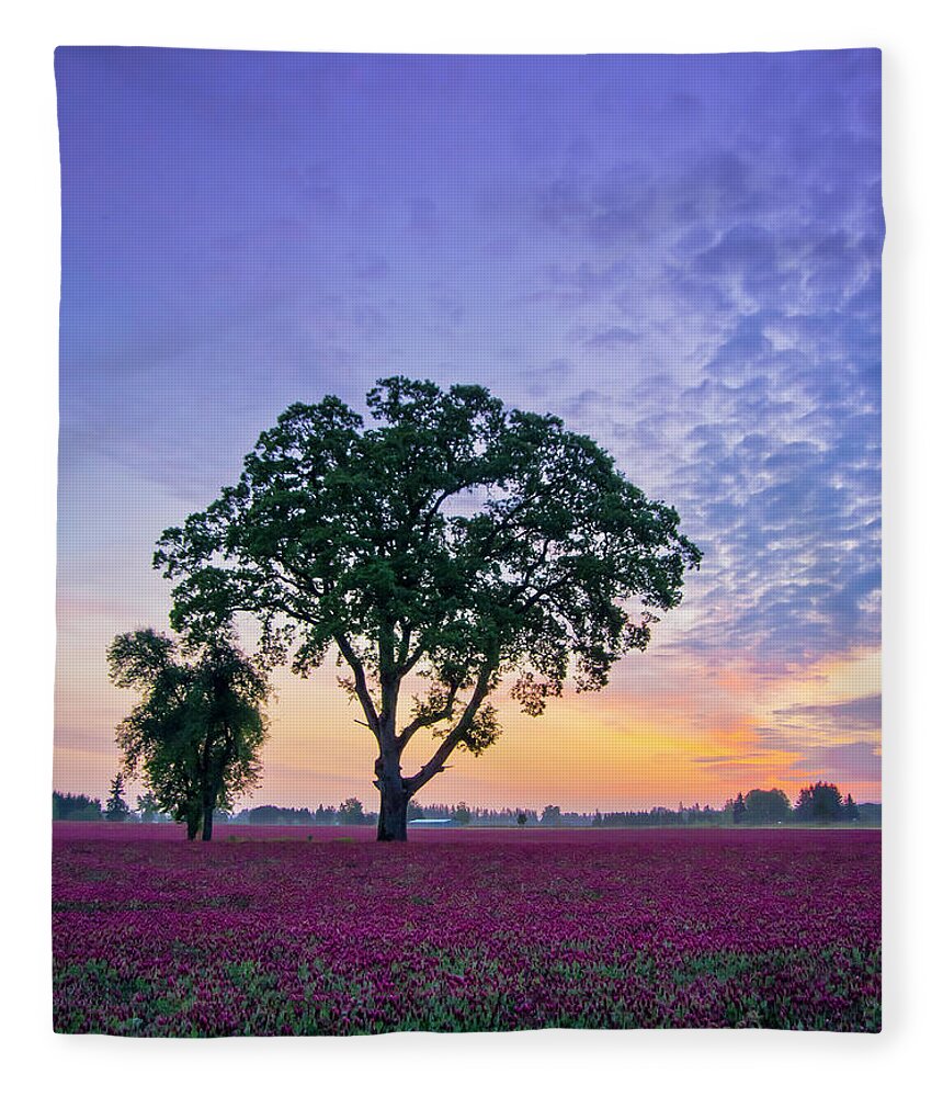 Clover Fleece Blanket featuring the photograph Clover Sunrise by Steven Clark