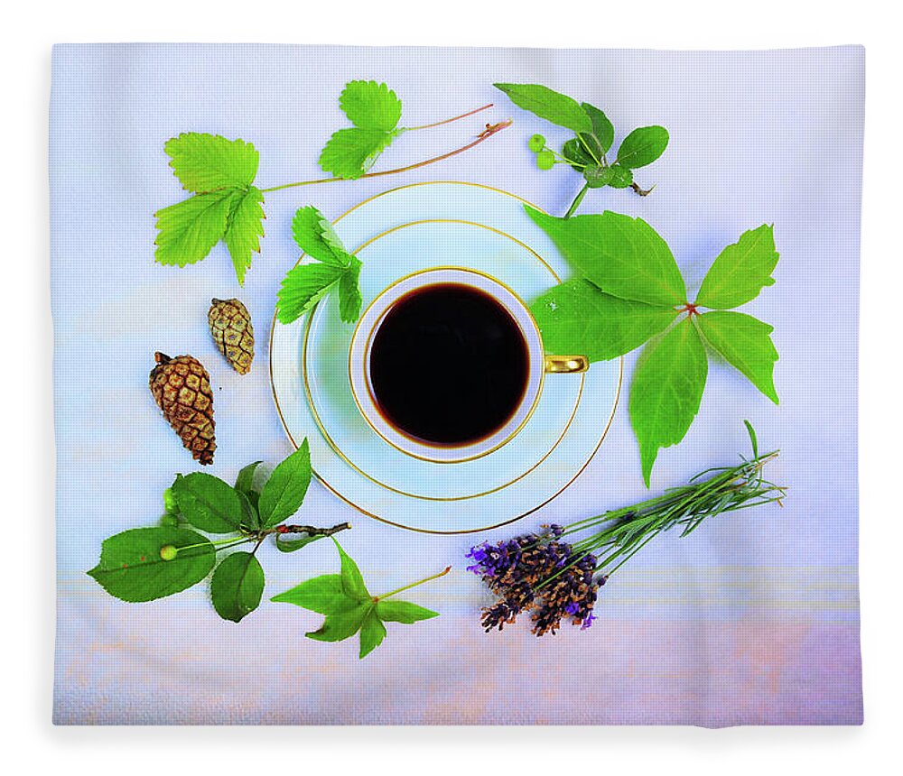 Love Fleece Blanket featuring the photograph Coffee Delight by Randi Grace Nilsberg