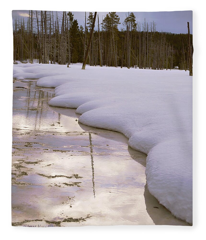 Winter Fleece Blanket featuring the photograph Cold Reflections by Kae Cheatham