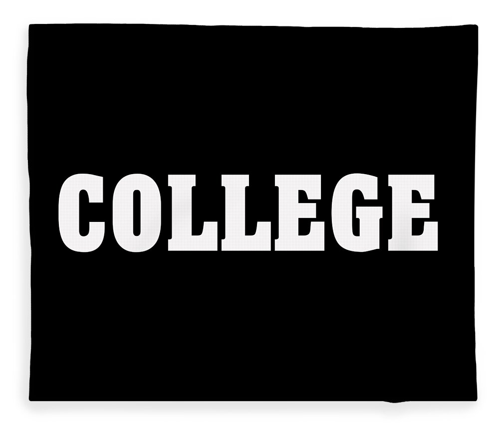 Generic Fleece Blanket featuring the drawing College tee by Edward Fielding