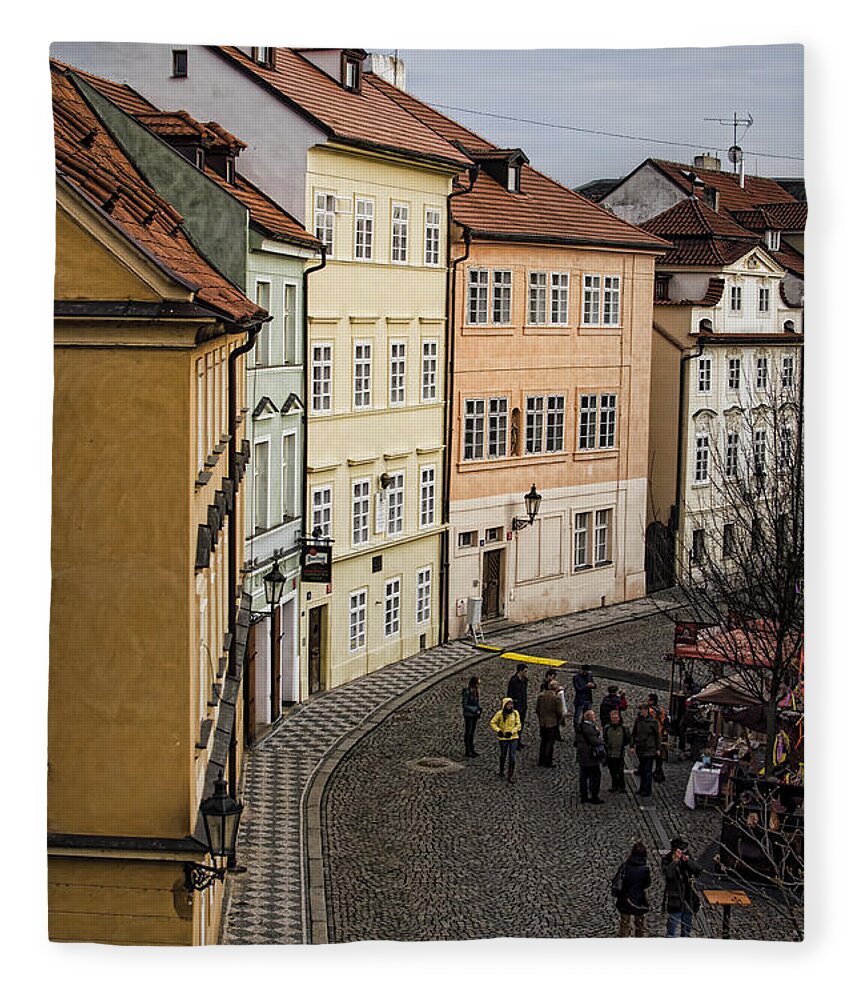 Prague Fleece Blanket featuring the photograph Color of Prague by Heather Applegate