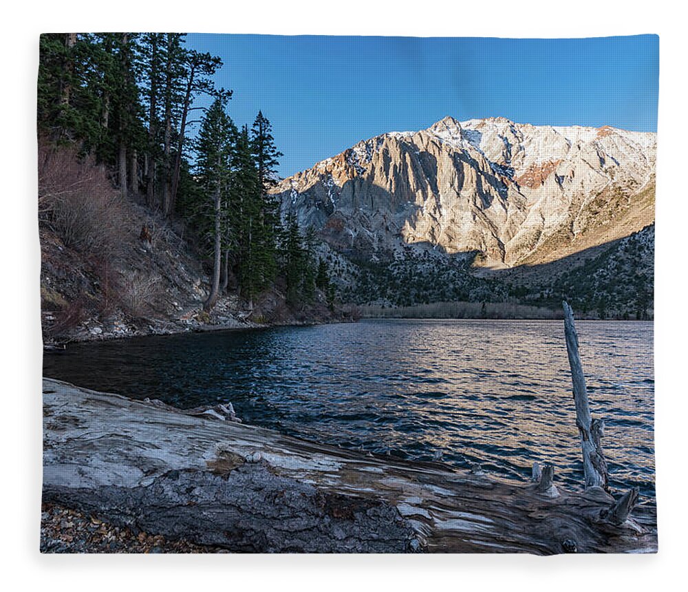 Nature Fleece Blanket featuring the photograph Convict Lake by Jody Partin
