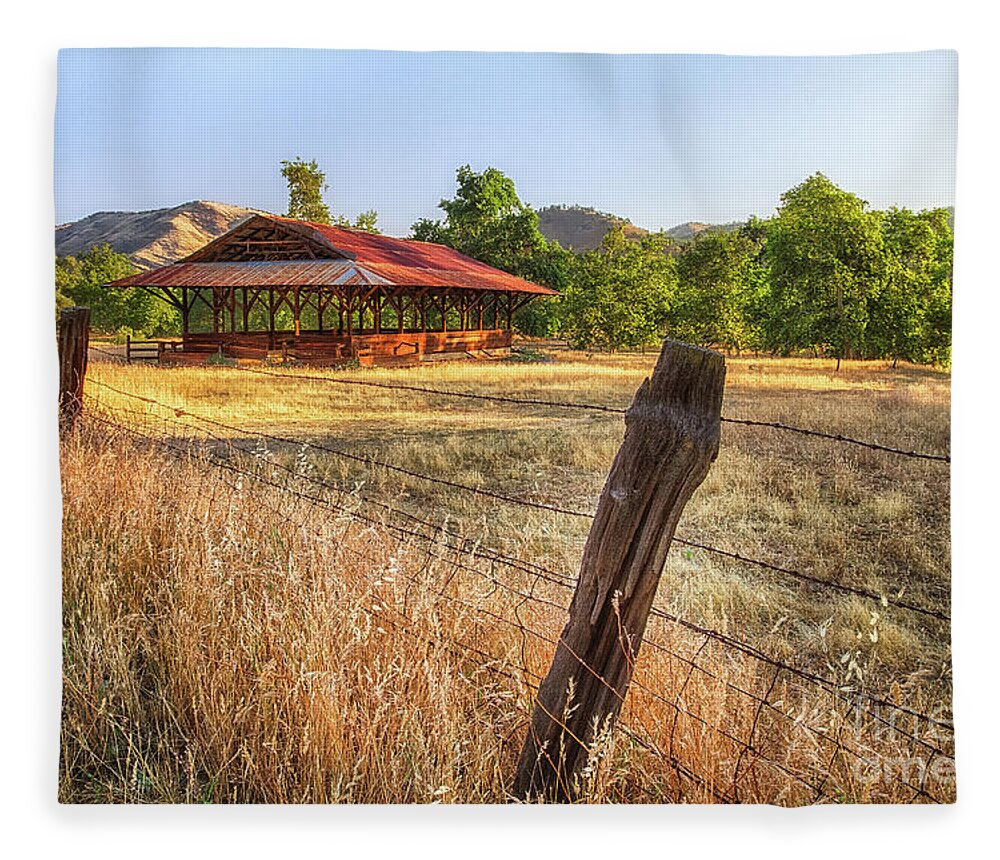 Americana Fleece Blanket featuring the photograph Country Foothills 2 by Anthony Michael Bonafede
