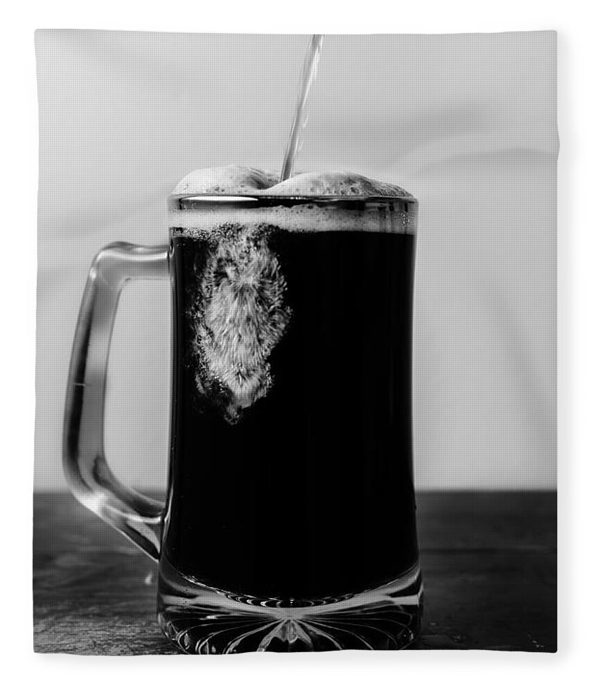 Bar Fleece Blanket featuring the photograph Craft Pour by Steven Santamour