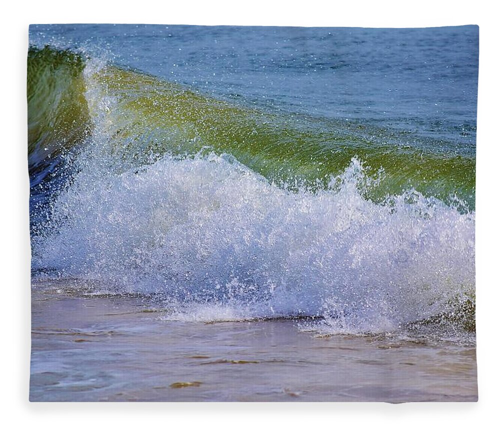 Waves Fleece Blanket featuring the photograph Crash by Nicole Lloyd