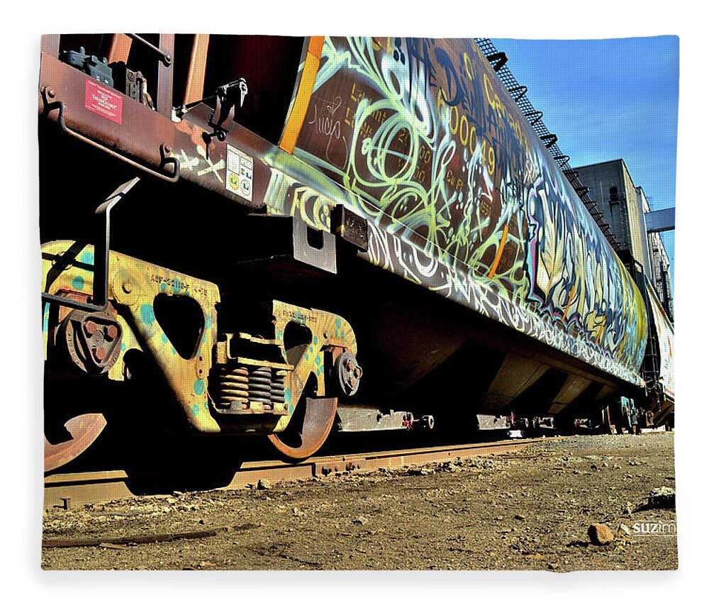 Trains Fleece Blanket featuring the photograph Crazy Train by Susie Loechler