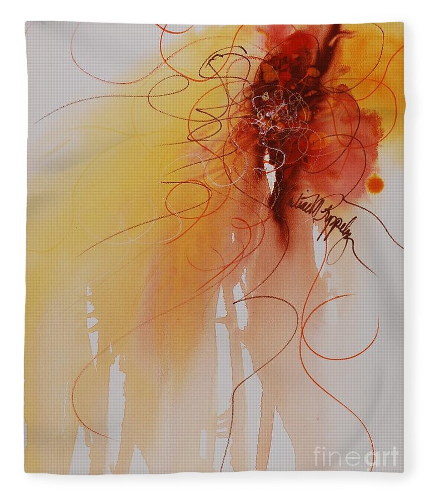 Creativity Fleece Blanket featuring the painting Creativity by Nadine Rippelmeyer