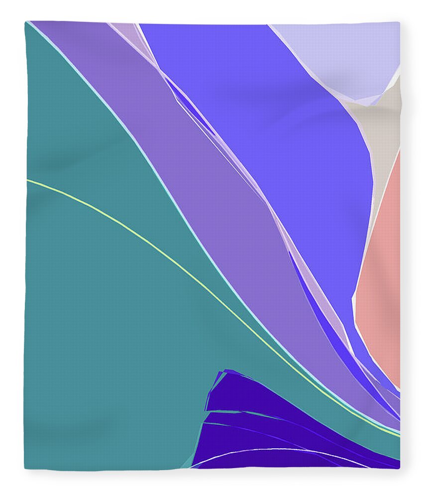 Abstract Fleece Blanket featuring the digital art Crevice by Gina Harrison