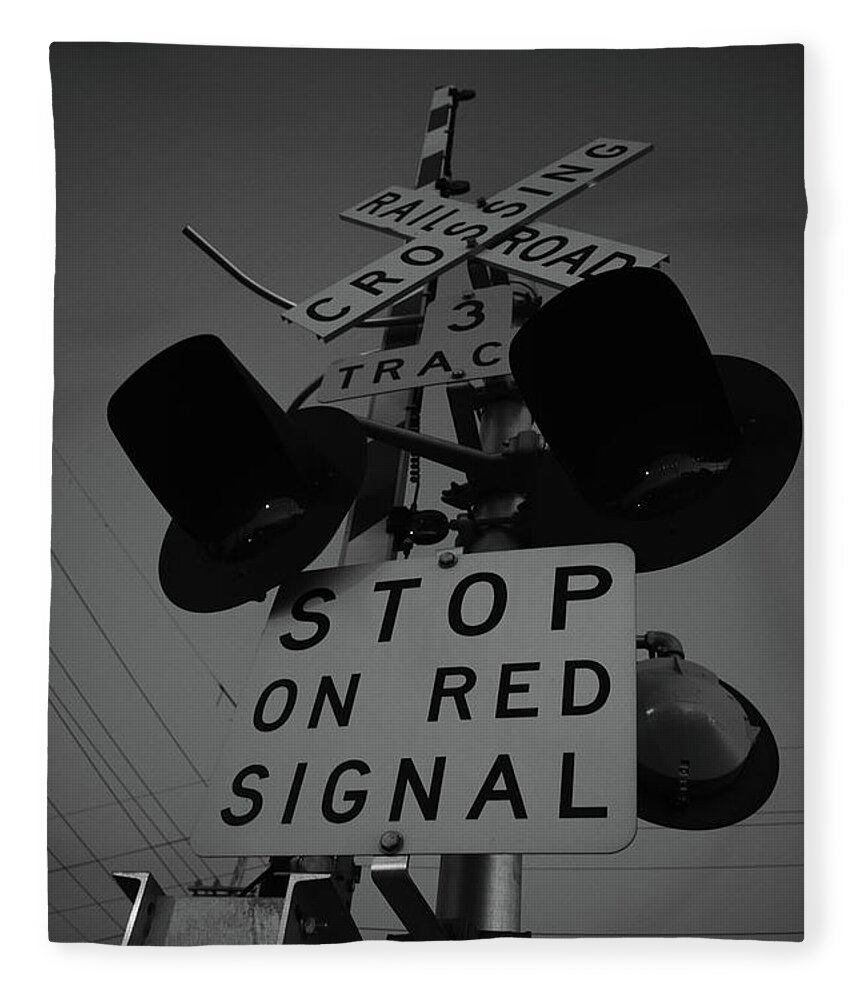 Railroad Fleece Blanket featuring the photograph Crossroads by Nicole Lloyd