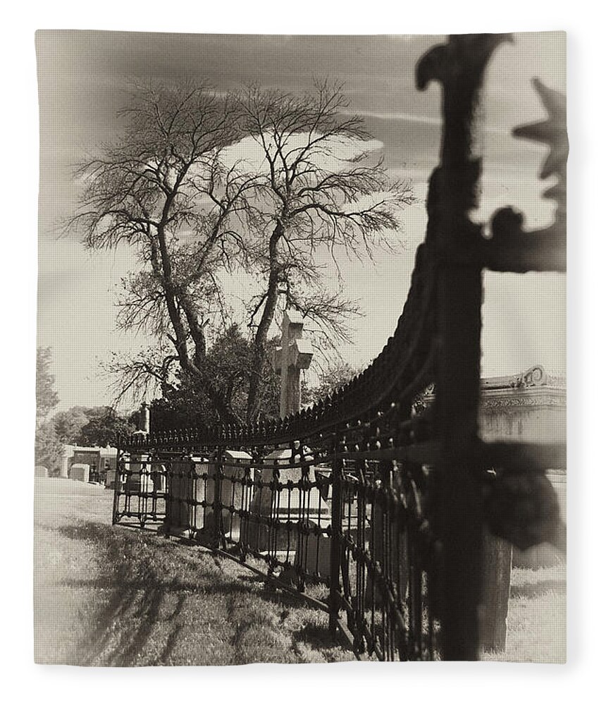 Gate Fleece Blanket featuring the photograph Curved Gate by Scott Wyatt