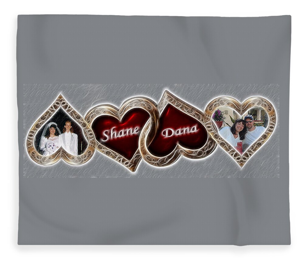 Hearts Fleece Blanket featuring the photograph Custom Hearts by Shane Bechler