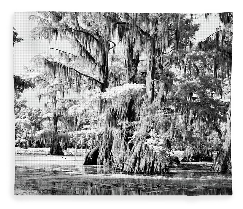 Algae Fleece Blanket featuring the photograph Cypress Infrared by Lana Trussell
