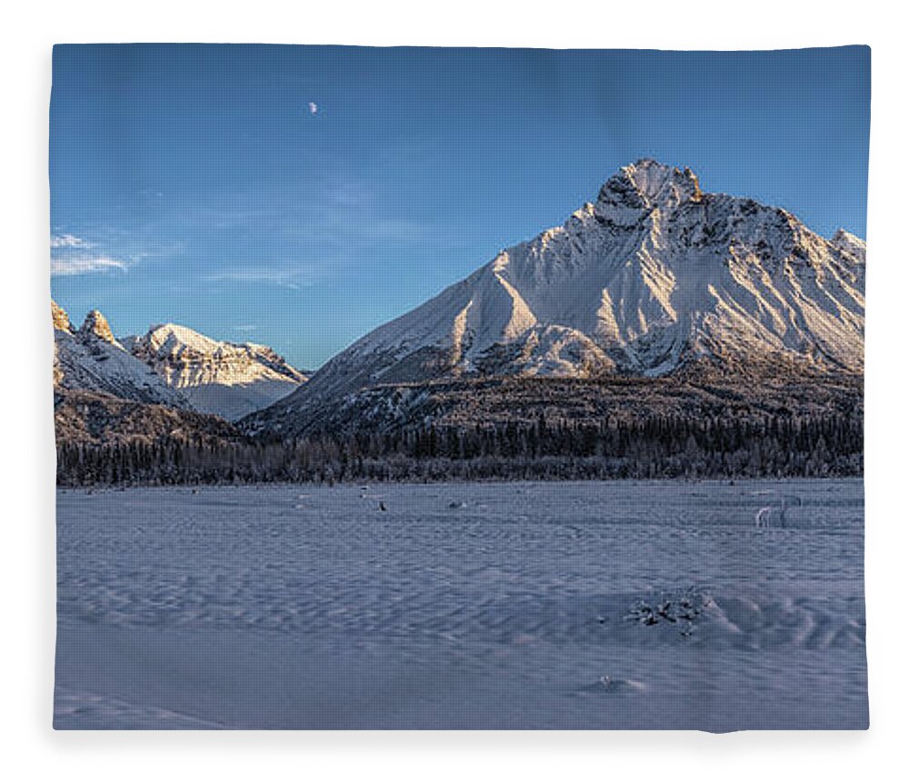 Alaska Fleece Blanket featuring the photograph Dan Creek by Fred Denner