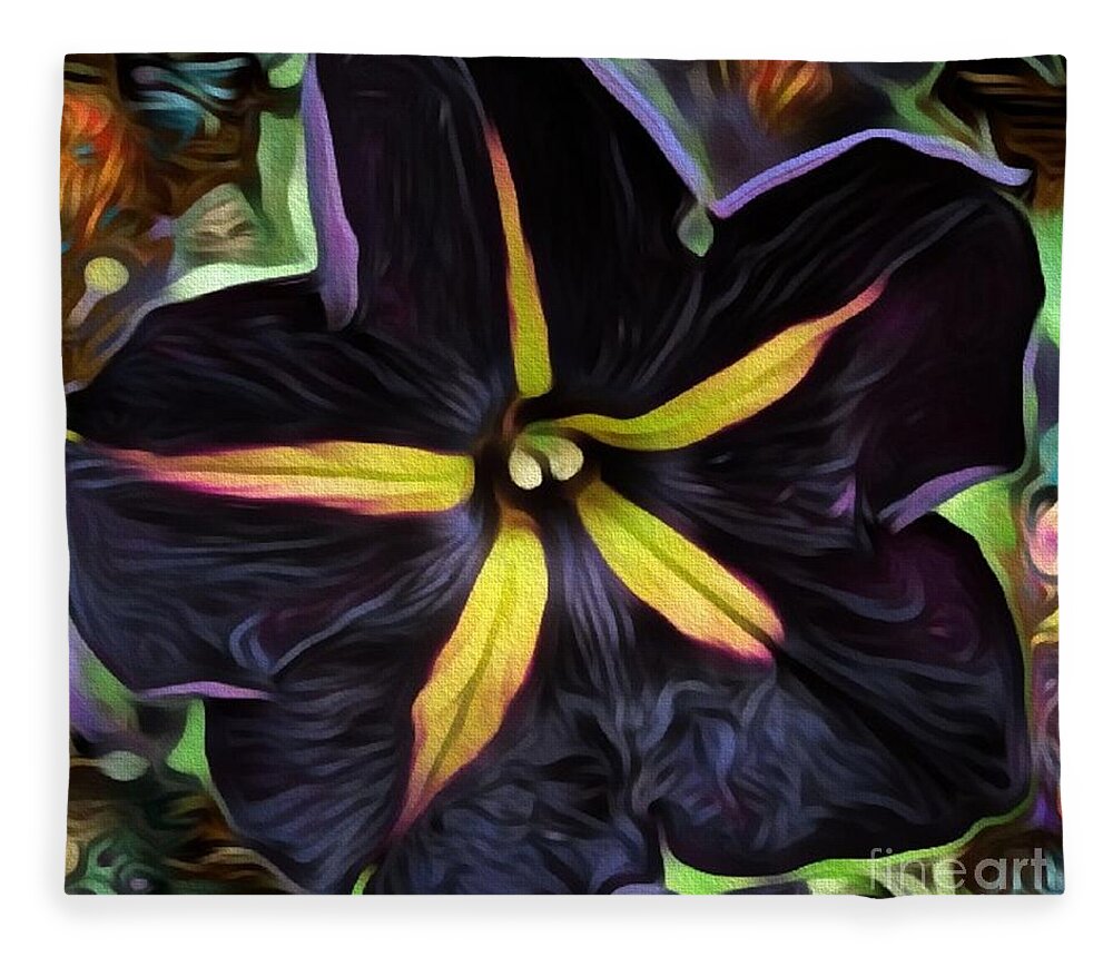 Photography Fleece Blanket featuring the digital art Dark Beauty by Kathie Chicoine