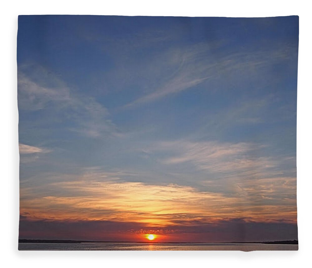 Sunrise Fleece Blanket featuring the photograph Dark Sunrise by Newwwman