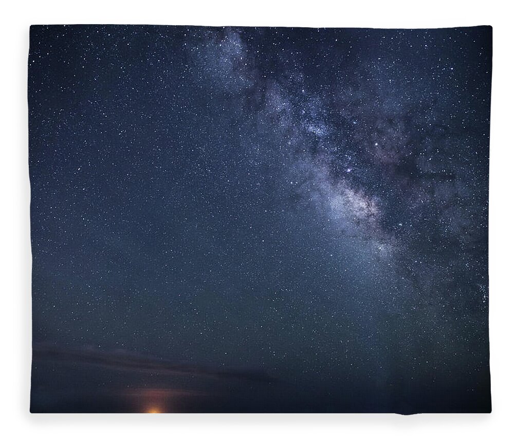 Oak Island Fleece Blanket featuring the photograph Date NIght by Nick Noble