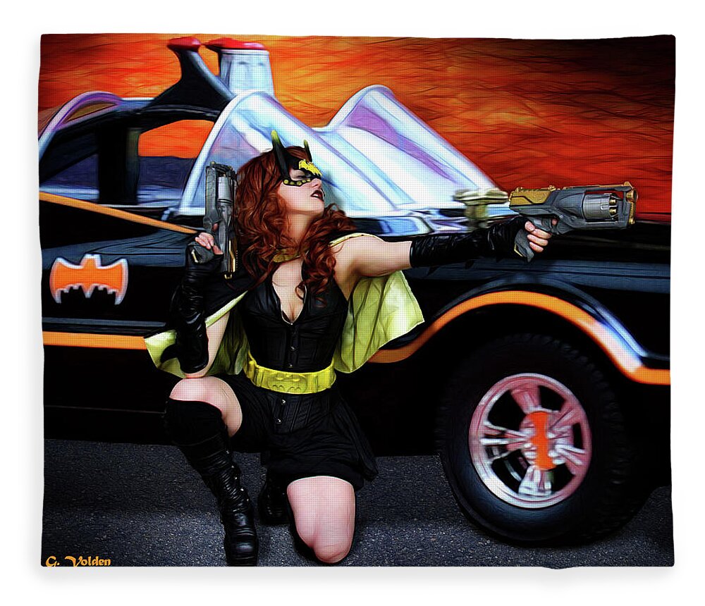 Bat Woman Fleece Blanket featuring the photograph Dawn Of The Bat Woman by Jon Volden
