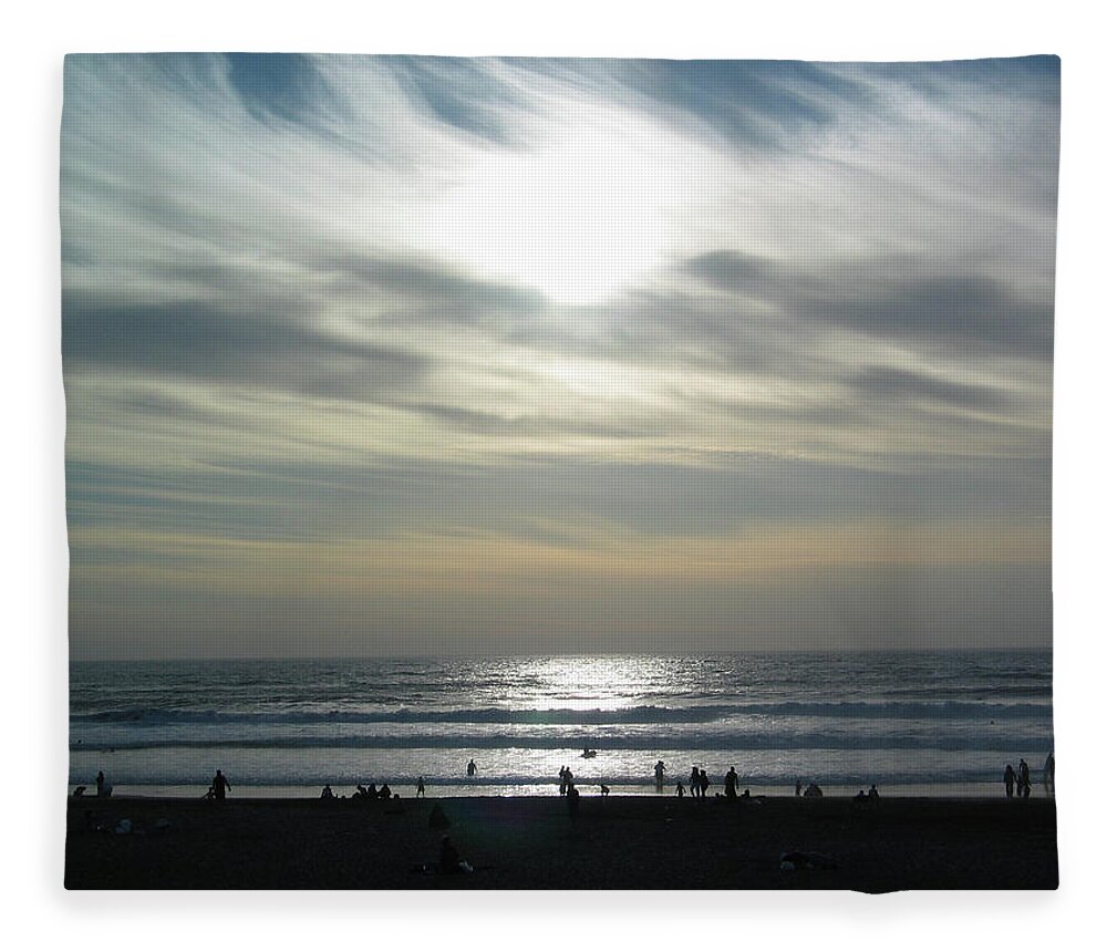 Beach Fleece Blanket featuring the photograph Day at the Beach by Jeff Floyd CA