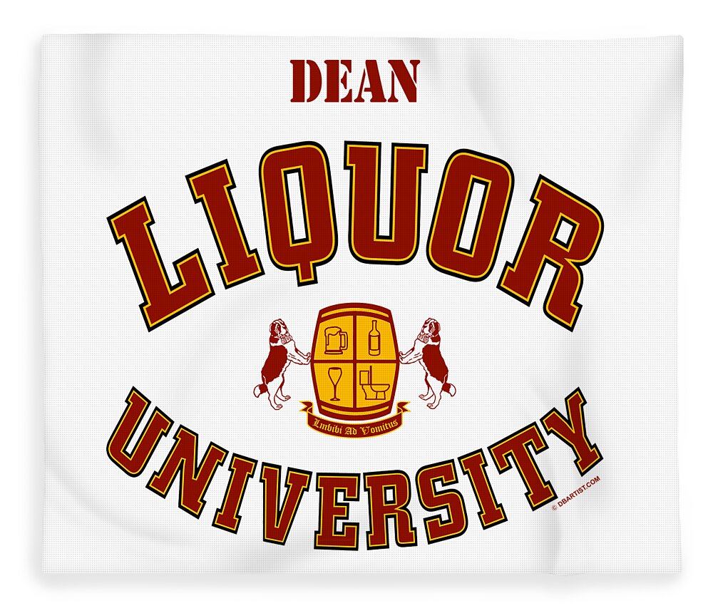 Liquor U Fleece Blanket featuring the digital art Dean by DB Artist