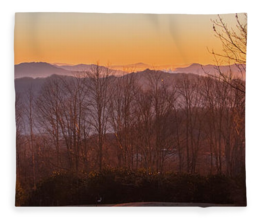 Sunrise Fleece Blanket featuring the photograph Deep Orange Sunrise by D K Wall