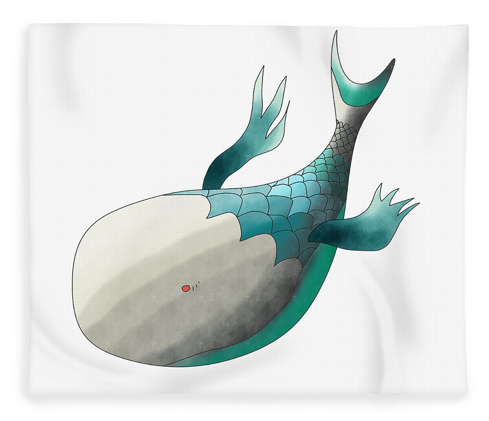 Deep Sea Fish Is A Digital Painting That Is An Artistic Vision Of A Deep-sea Fish. Fleece Blanket featuring the digital art Deep Sea Fish by Piotr Dulski