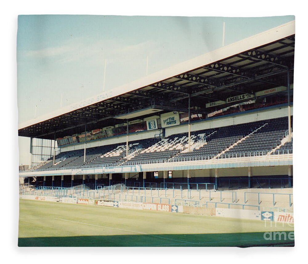 Derby County Fleece Blanket featuring the photograph Derby County - The Baseball Ground - East Stand Leys Side 3 - August 1991 by Legendary Football Grounds