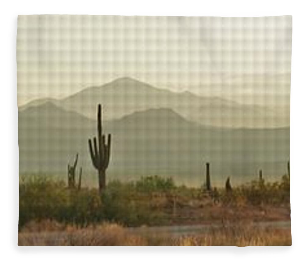 Arizona Fleece Blanket featuring the photograph Desert Hills by Julie Lueders 
