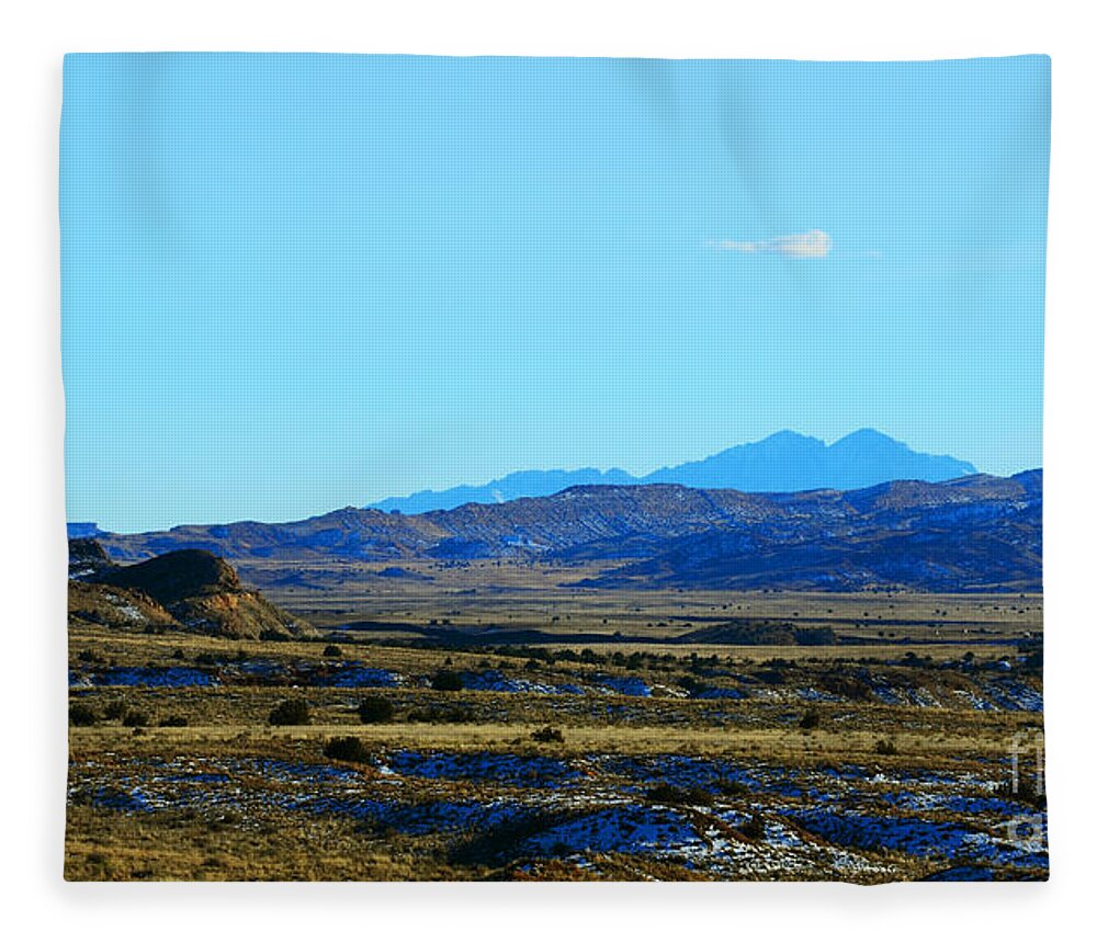Southwest Landscape Fleece Blanket featuring the photograph Desert range by Robert WK Clark