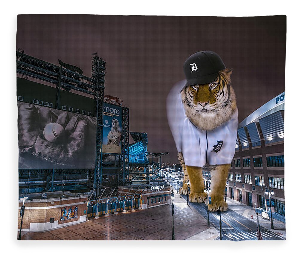 Star Wars Fleece Blanket featuring the photograph Detroit Tigers at Comerica Park by Nicholas Grunas