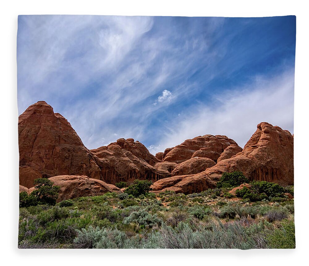 Arches National Park Fleece Blanket featuring the photograph Devils Garden 1 by Steve L'Italien