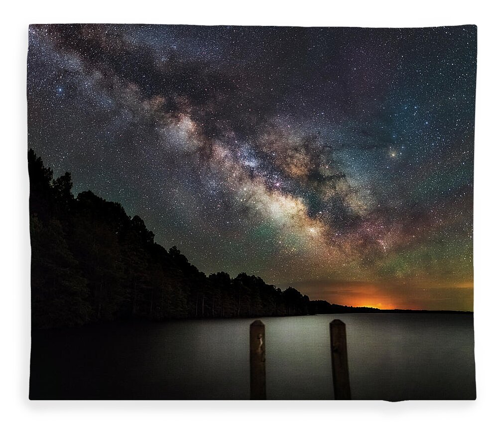 Dock Fleece Blanket featuring the photograph Dock by Russell Pugh
