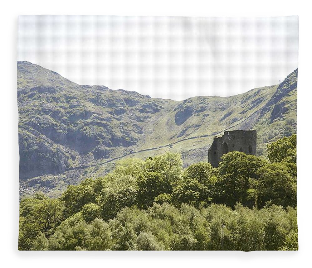 Castles Fleece Blanket featuring the photograph Dolbadarn castle. by Christopher Rowlands