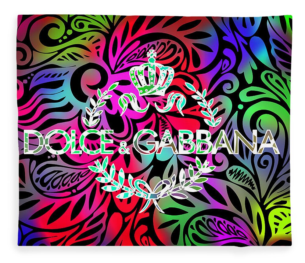 Dolce And Gabbana Multi Color With Abstract Background Fleece Blanket by  Ricky Barnard - Pixels