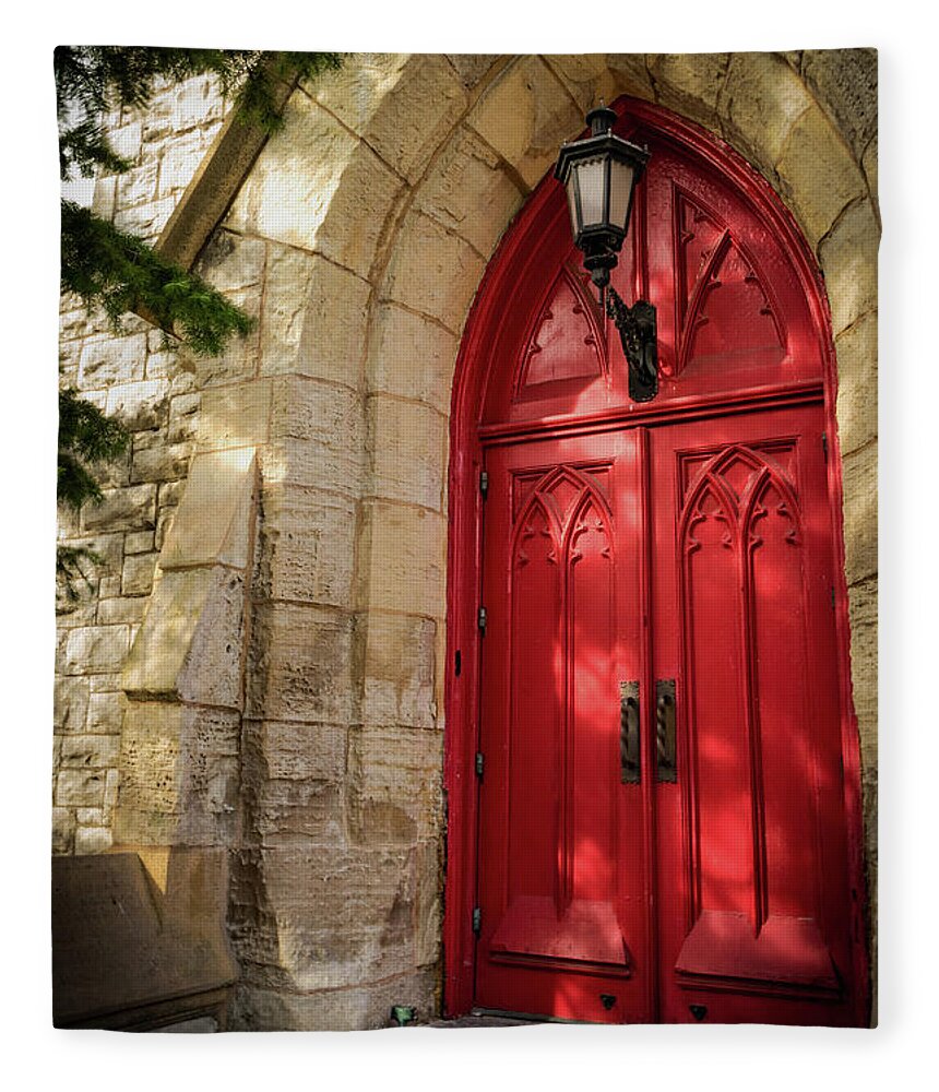 Church Fleece Blanket featuring the photograph Door to Salvation by Holly Ross
