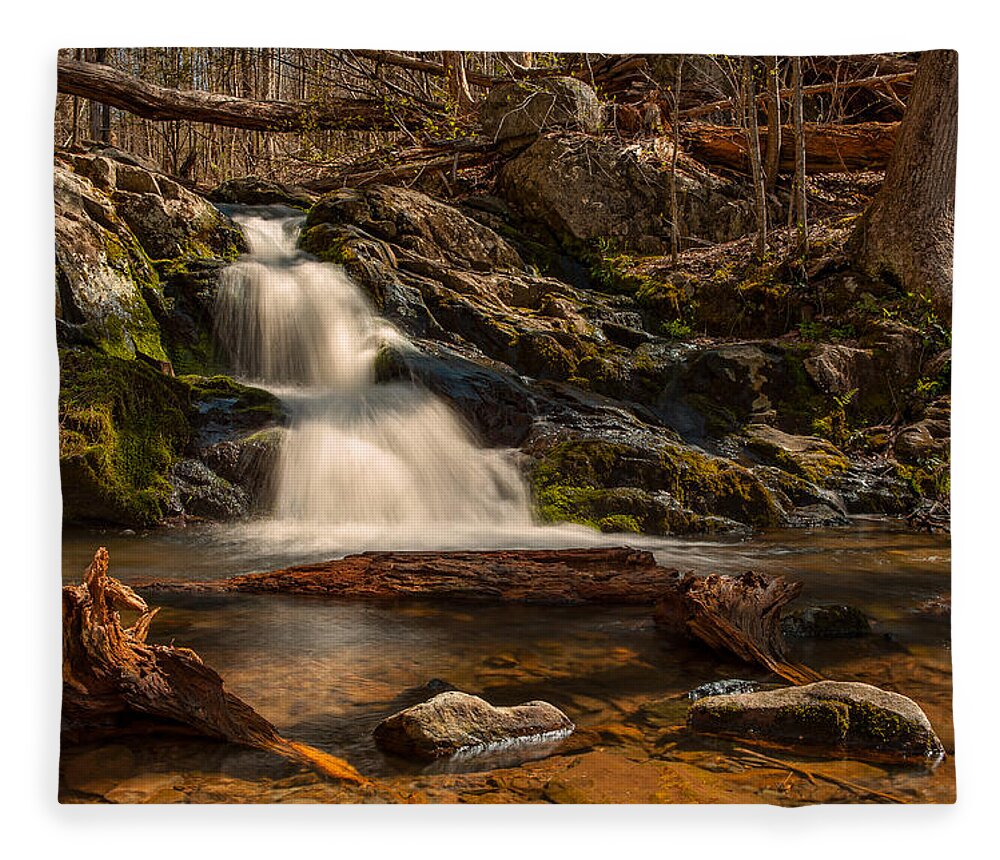 Doyles River Falls Fleece Blanket featuring the photograph Doyles River Falls by Brenda Jacobs