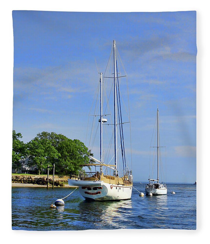 Sailboats Fleece Blanket featuring the photograph Drag Me Away by Xine Segalas
