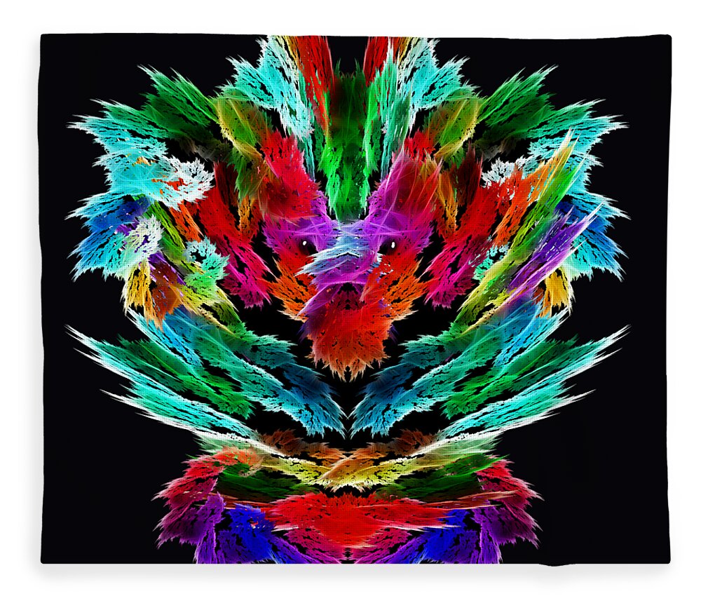 Dragon's Breath Fleece Blanket featuring the painting Dragon's Breath by Two Hivelys