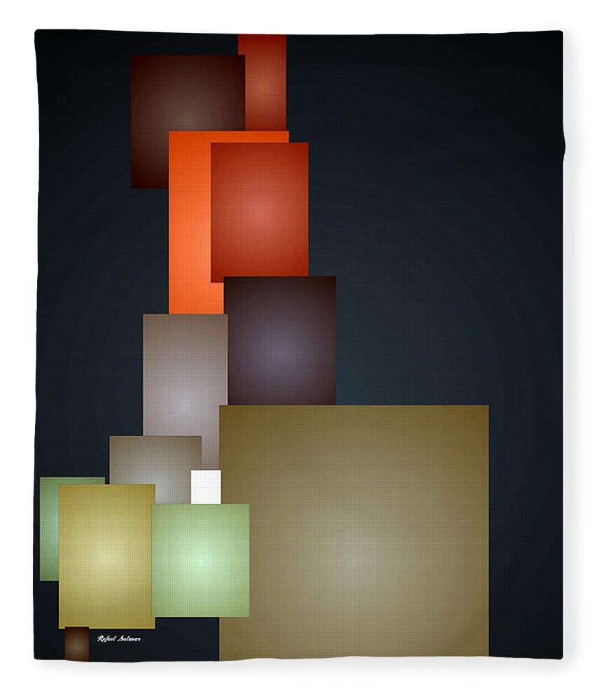 Rafael Salazar Fleece Blanket featuring the digital art Dramatic Abstract by Rafael Salazar