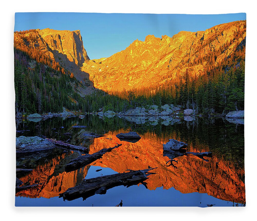 Dream Lake Fleece Blanket featuring the photograph Dream Within A Dream by Greg Norrell