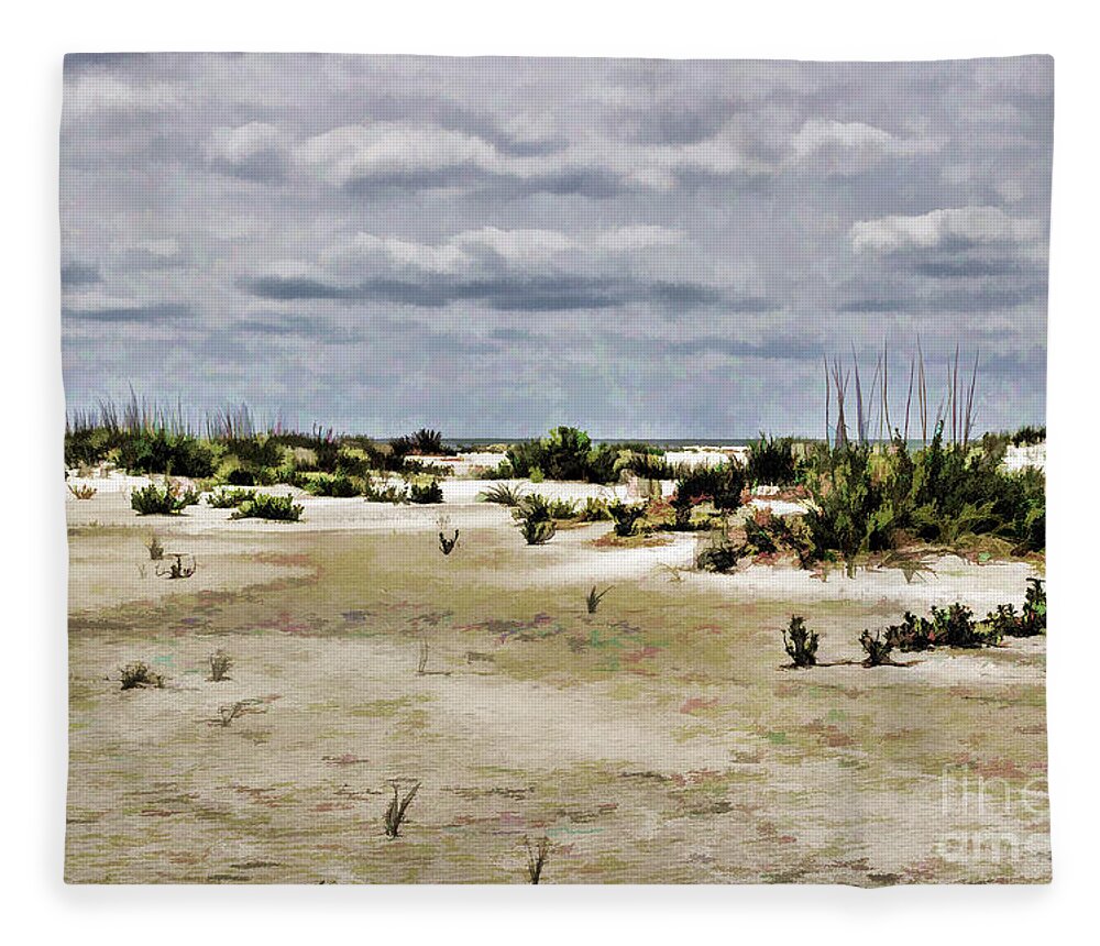 Sand Dunes Fleece Blanket featuring the photograph Dreamy Sand Dunes by Roberta Byram