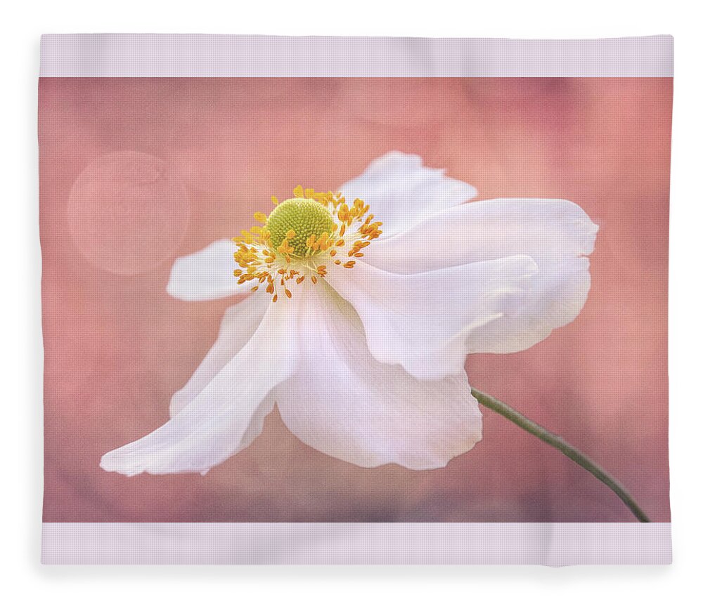 Flower Fleece Blanket featuring the photograph Dreamy Morning by Leda Robertson