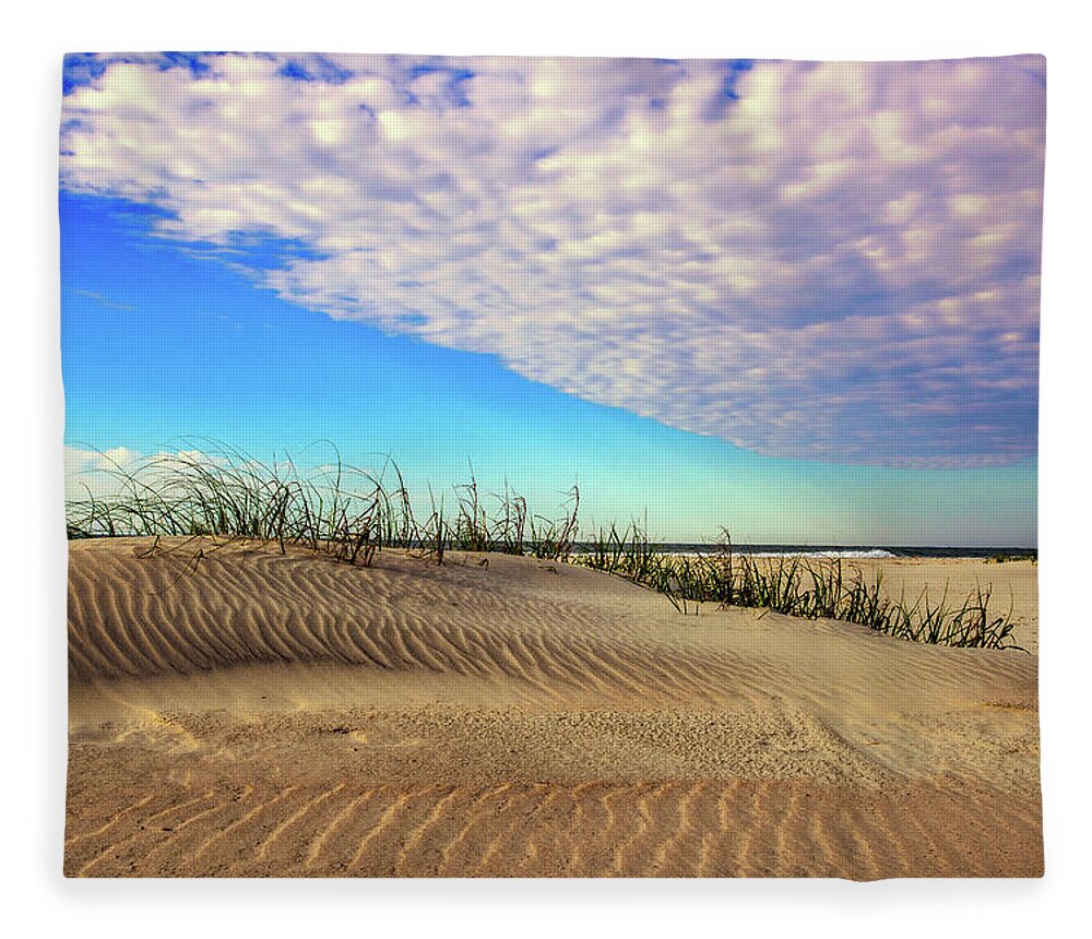 Dunes Prints Fleece Blanket featuring the photograph Dunes by John Harding