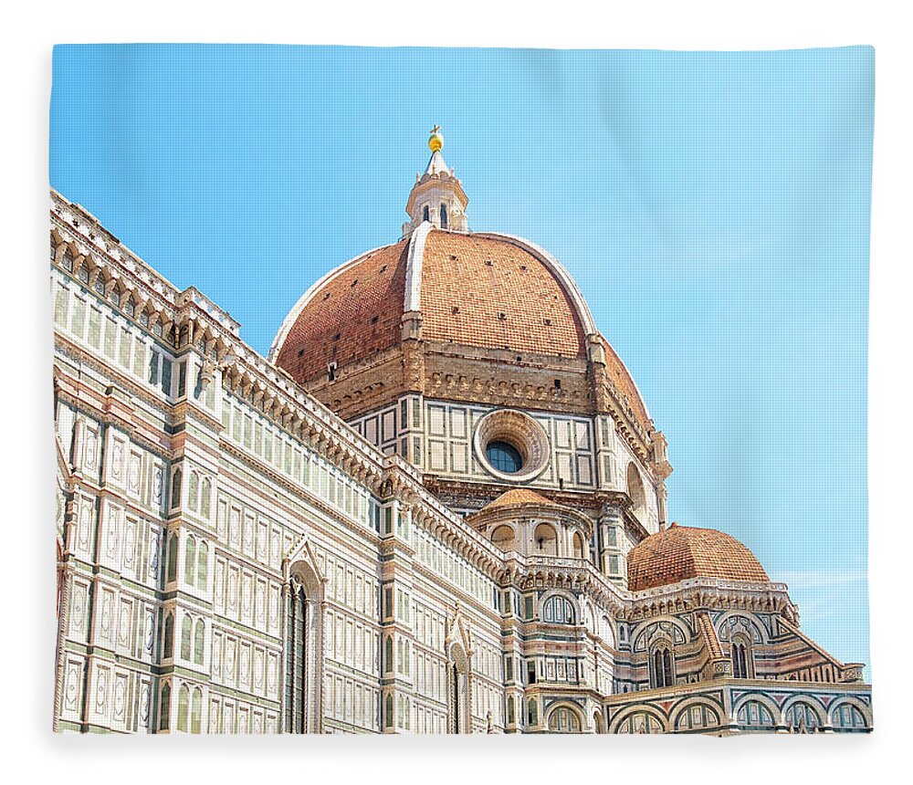 Florence Fleece Blanket featuring the photograph Duomo di Firenze by Catherine Reading